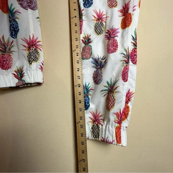 J. CREW x Ratti Rainbow Pineapple Print Seaside Beach Jogger Pants Women’s 2 - Picture 15 of 16